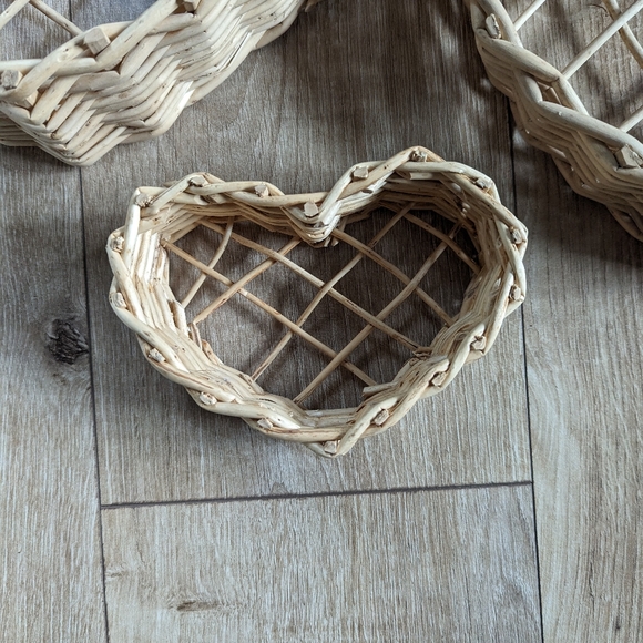 Vintage wicker heart set - Picture 5 of 6